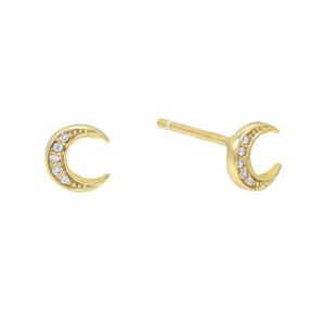 In <span class=keywords><strong>oro</strong></span> placcato 925 in argento Sterling con pavimentazioni gioielli Moon bottd <span class=keywords><strong>orecchini</strong></span> di <span class=keywords><strong>cartilagine</strong></span> donna ragazza - Product Image 1