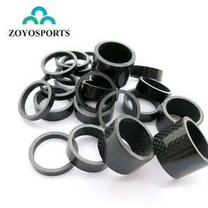 ZOYOSPORT Ultra-Light 3K Carbon Bike Washer For Fork Headset 1 1/8" - 5/10/15/20mm Mountain Road Bicycle Carbon Spacer