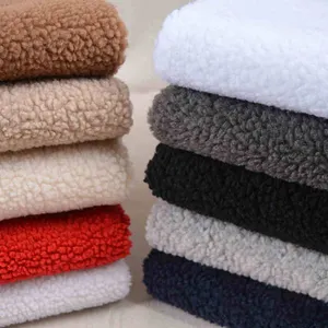 Winter weiche warme stricken polyester berber fleece stoff für kleidung