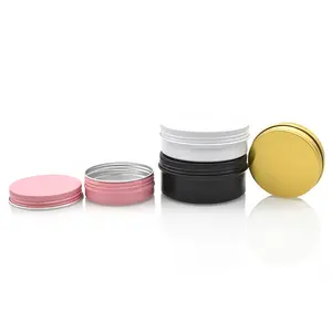 Gekleurde aluminium aroma kaars wax container 15g 30g 60g 50g 100g 150g 250g aluminium zalf blikjes