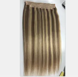 2019 new products Russian double drawn lace weft with highlight color remy hair extensions