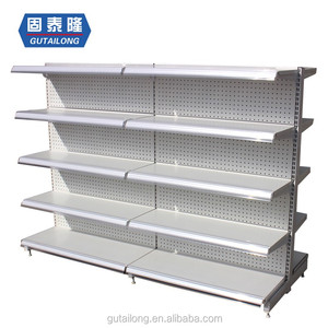 Estantería de Exhibición Metálica de Doble Cara con Acabado en Polvo para Tiendas, Góndola de Exhibición para Minoristas, Estanterías para Supermercados y Tiendas de Abarrotes - Product Image 1
