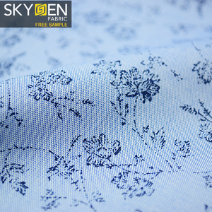 Skygen 2025 New in Oxford vải 40S mềm poplin hoa phụ nữ người đàn ông áo sơ mi nhỏ gọn dệt 100 bông vải - Product Image 2