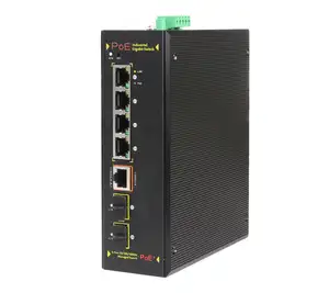 6 port Industrial Gigabit PoE Switch Managed 2 Gigabit Fiber Ports support cctv ip camera(IPS-ONV33064PFM)