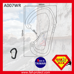 <b>Light</b> Robust Fast Delivery 25KN <b>Wire</b> Gate Aluminum Carabiner - Product Image 3