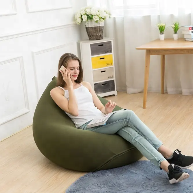 VISI Mille מדמיע פוף ספה מבוגר כיסא מושב שעועית מיטת שקית כיסוי ללא מילוי מקורה Teardrop הפופים למנוחה צפייה