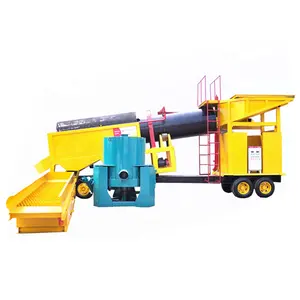 SINOLINKING Mobile Gold Mining Trommel with Portable Alluvial Gold Concentrator Gold Washing Plant