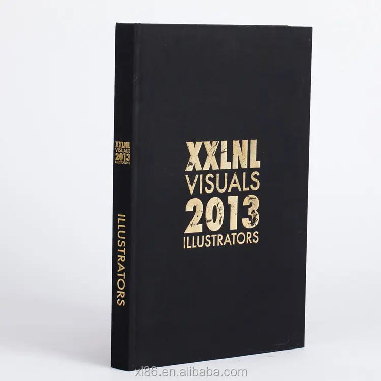 upscale oversize cloth hardcover book printing service with foil stamping