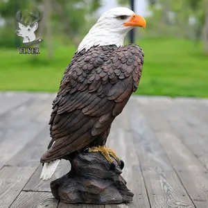 Resin sculptures outdoor standing eagle of resin statue