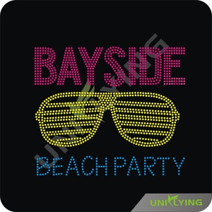 Transferts Hotsale <span class=keywords><strong>Bayside</strong></span> Beach Party personnalisée strass - Product Image 1