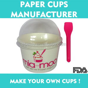 Nice customized design disposable ice cream paper cup with dome lid - Product Image 1