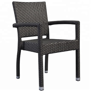 Bộ bàn ghế cafe ngoài trời hiện đại 7 món bằng mây nhựa giả mây và nhôm, gồm bàn ăn và 6 ghế ngồi - Product Image 3