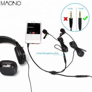 Micrófono para grabación de entrevistas Lavalier con Clip de cabeza de Dula de alta sensibilidad - Product Image 5