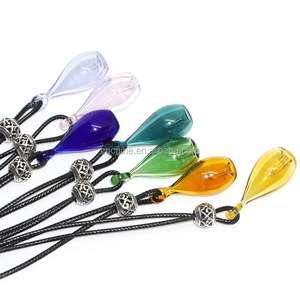 New essential oil diffuser necklace glass oil bottle aroma pendant necklaces water drops perfume bottle necklaces