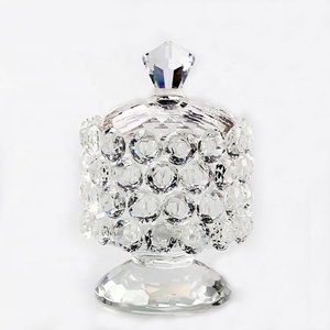 Wholesale Handmade Luxury Multi-function Crystal Glass clear Jewelry Ring Gift <strong>Trinket</strong> <strong>Box</strong> SHB-032 - Product Image 1