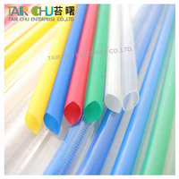 Accessoires de bar artistiques de haute qualité, pailles à boire en plastique coloré PP jetables de 18 cm pour une utilisation à domicile