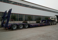3-Axis Hydraulic Gooseneck Front Loaded Low-bett Trailer niedrigen deck semi-anhänger schwanenhals anhänger ausrüstung