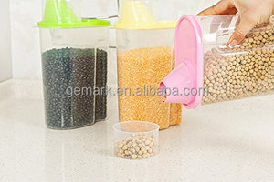 Contenedor Transparente de Plástico para Alimentos Secos, Organizador de Cereales con Taza Medidora y Boquilla Vertedora para Cocina y Despensa - Product Image 6