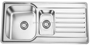 Au-dessus du Comptoir En Acier Inoxydable Simple Bol <span class=keywords><strong>Évier</strong></span> De Cuisine Avec Égouttoir GR-648 - Product Image 5