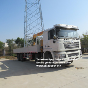 Shacman 8x4 12 375hp 8m شقة شاحنة رفع هيدروليكي شاحنة بذراع تليسكوبي رافعة 14 طن 16 طن - Product Image 5