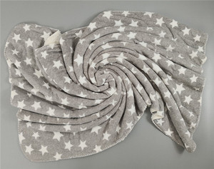 Double Sided Super Soft Plush New Born Baby Coral Fleece <strong>Blanket</strong> Cute Custom <strong>Star</strong> Design Kids Thick Flannel Polar Fleece <strong>Blanket</strong> - Product Image 5