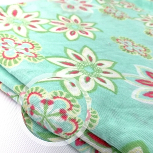Impreso flores cyan spandex poliéster tejido olefina - Product Image 1