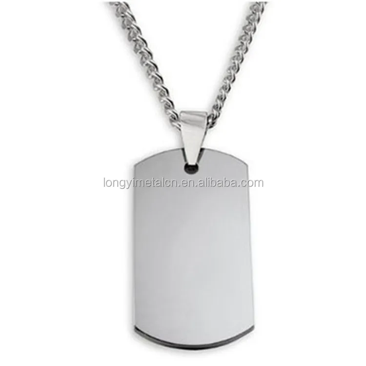 wholesale Cheap polished blank metal dogtag