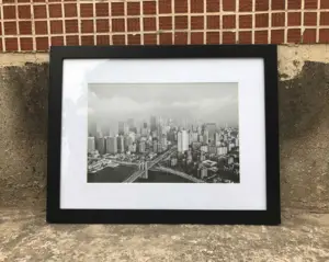 12x16 inch foto frame, Zwart fotolijst, Gallery frame met 8x12 "mat