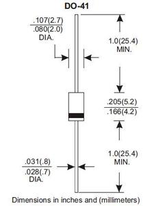 Bộ Chỉnh Lưu Phục Hồi Nhanh Điện Áp Cao R4000F 4000V Diode Do-15 <span class=keywords><strong>0.2A</strong></span> - Product Image 5