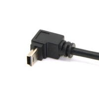 Cable de Carga Mini USB Macho a Extremo Abierto con Ángulo de 90 Grados Arriba/Abajo para Cámaras y Computadoras