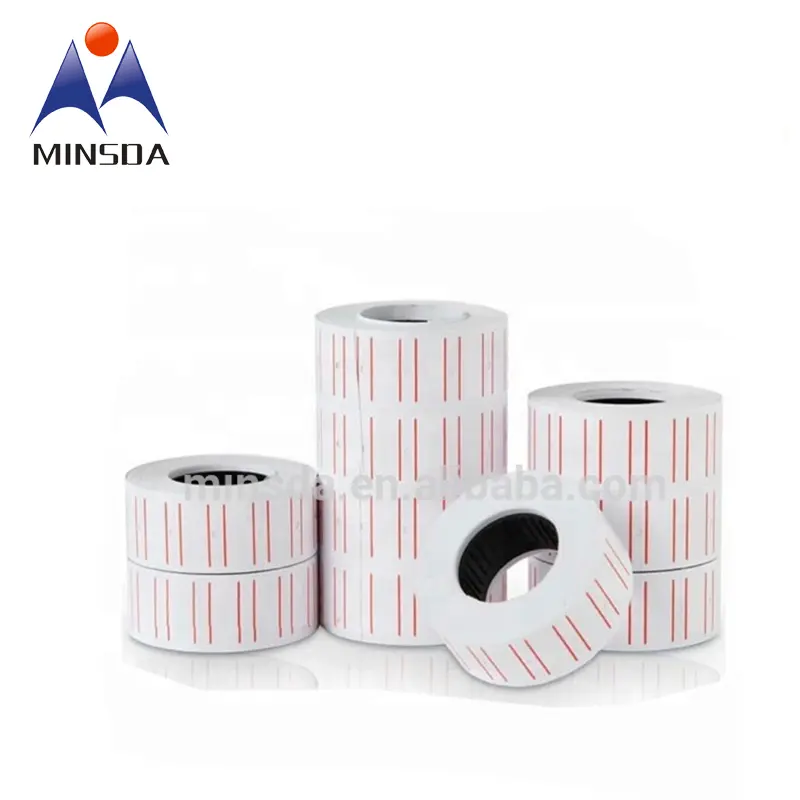 Minsda 자동 접착 전자 가격 라벨 총 스티커 태그 21*12mm 라벨러