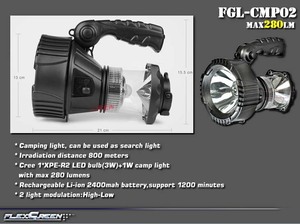 multifuction asidero Li-ion recargable del CREE 3W llevó <span class=keywords><strong>la</strong></span> <span class=keywords><strong>luz</strong></span> de las antorchas de <span class=keywords><strong>camping</strong></span> - Product Image 1