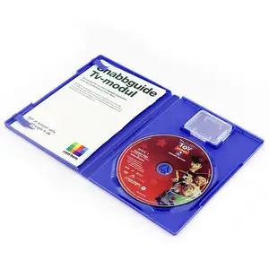 OEM ODM mavi renk 14mm bellek oyun kartı kutusu CD DVD disk ambalajı için oyun çantası Playstation 2 oyun PS2 PS3 PS4