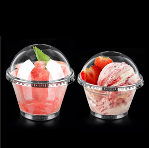 Bol d'emballage rond à glace en plastique avec couvercle dôme, petits ballons transparents, écologiques, jetables, 7oz, 50 pièces - Product Image 2
