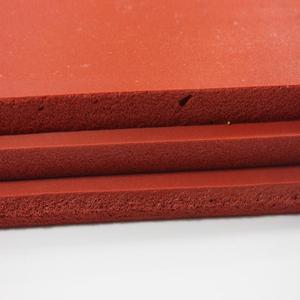 Foglio di gomma siliconica rossa resistente alle alte temperature foglio di schiuma di silicone pad in spugna