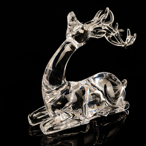 Brilhante alto grau de cervos cristal decoração casal presente de cristal para holiady - Product Image 3