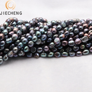 Collar de perlas barrocas chinas de agua dulce de 10-11mm clásico al por mayor hebra de perlas irregulares de pavo real para collar - Product Image 5