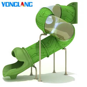 YL22860 Hot Sale Kids Plastic Tube Playground Slide , Custom Swimming Pool Playground Accessories Tube Slides