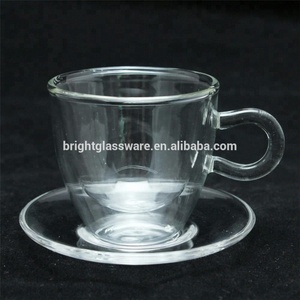 Doble pared de vidrio tazas de café transparente aislado taza térmica gafas - Product Image 1