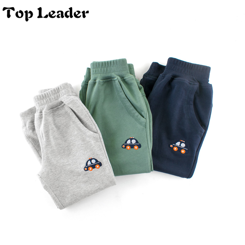 Хлопковые однотонные штаны Top Leader, Модные осенние спортивные длинные брюки для детей, одежда для маленьких мальчиков, детская одежда, 2018