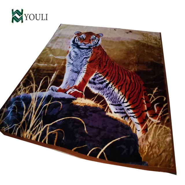 Thick mink blanket ,100%polyester blanket Tiger