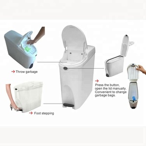 Poubelle à usage unique en plastique pour femmes, plate-forme carrée, de 20l, livraison gratuite en chine