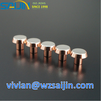 Points de contact électriques en argent bi-métalliques bistables approuvés ROHS, rivets de contact en argent, points de contact électriques en argent