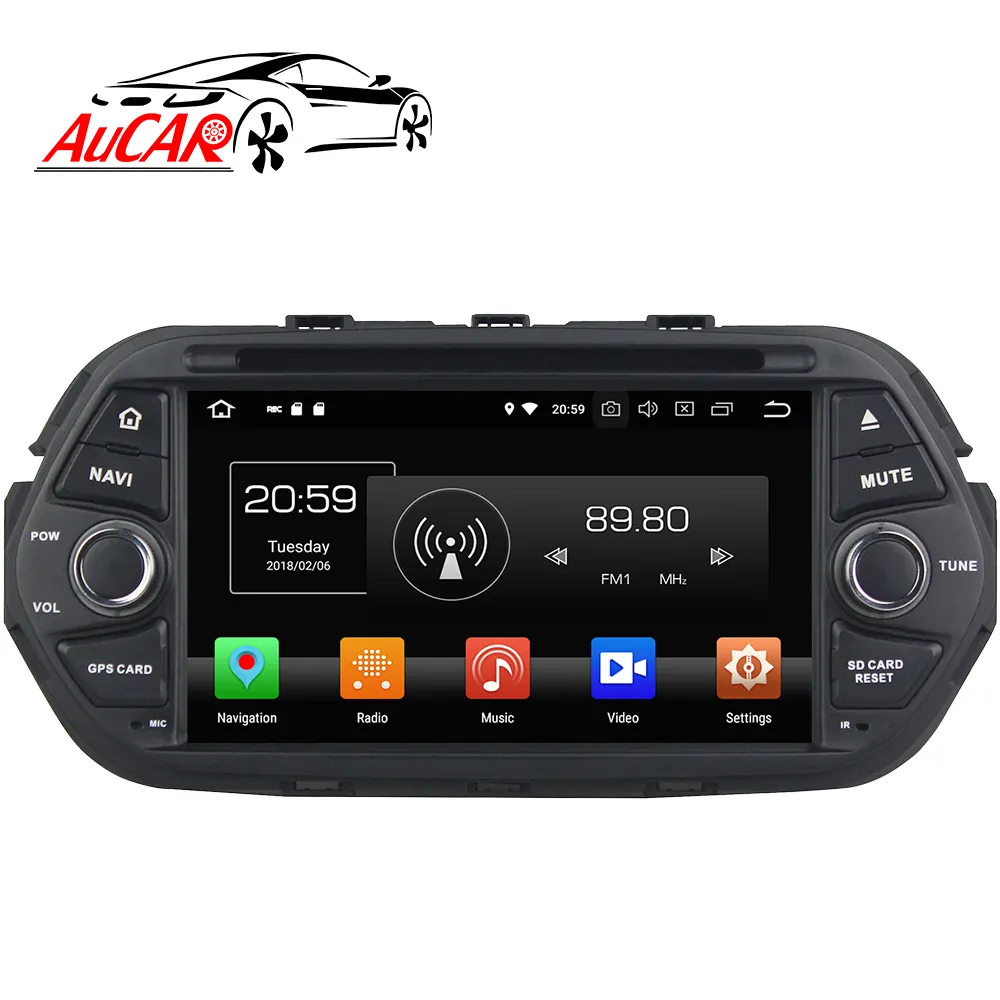 AuCAR 7" Android 10 Car Radio Video GPS Navigation Touch Screen Stereo Car DVD Multimedia Player For Fiat Tipo Egea 2016-2017
