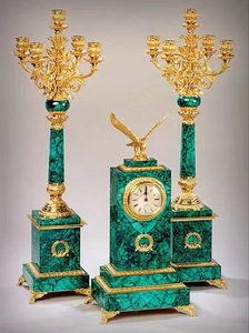 מותאם אישית ירוק חן מלכיט חצי יקר אבן לוח - Product Image 4