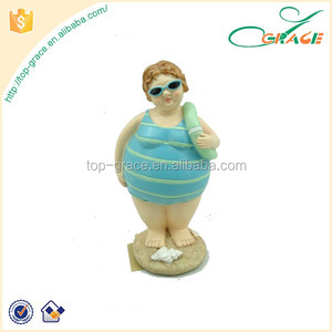 Estatuilla de resina fat woman esculturas de arte moderno - Product Image 1