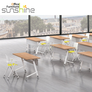 Bureau de formation scolaire moderne <span class=keywords><strong>Table</strong></span> de bureau pliable avec roue mobile <span class=keywords><strong>Table</strong></span> de bureau pliante - Product Image 5