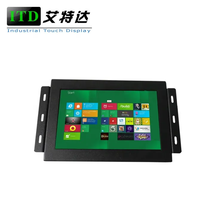7 inch rugged metal LCD touch open frame monitor