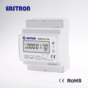 SDM72CT-DR มิเตอร์พลังงานดิจิตอล3เฟส kWh, เครื่องวัดพลังงานแบบสมาร์ท CT วัตต์ที่สามารถรีเซ็ตได้