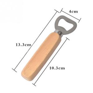 Wood Handle Stainless Steel Eco-Friendly Handheld Bartender Bottle Opener for Wine Beer Soda Glass Kitchen <strong>Bar</strong> <strong>Tools</strong> - Product Image 5